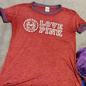 VS Love PINK ringer t shirt